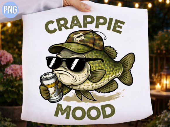 Crappie Mood Funny Fishing Bass Fish PNG: A Practical Asset for Creative Projects