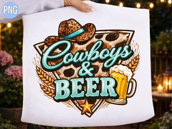 Elevating Print-on-Demand with Cowboys and Beer Western Leopard PNG: A Strategic Design Asset