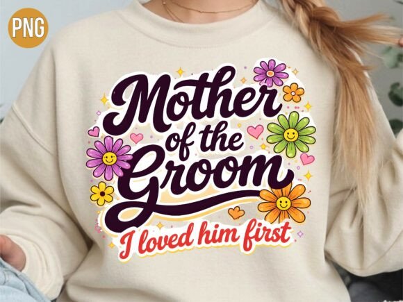 Elevating Wedding Merchandise with the Mother of the Groom Retro Floral PNG