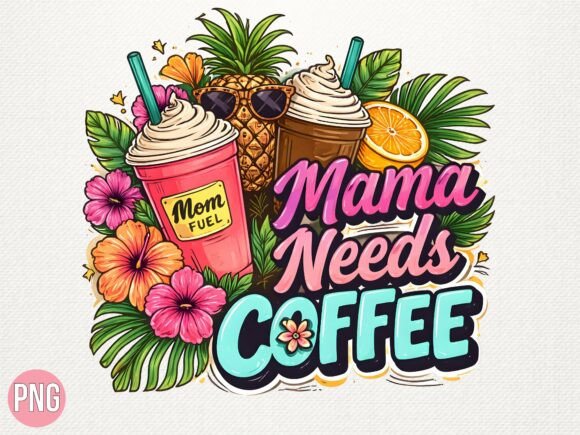 Evaluating the Mama Needs Coffee Floral Mom PNG for Creative Projects