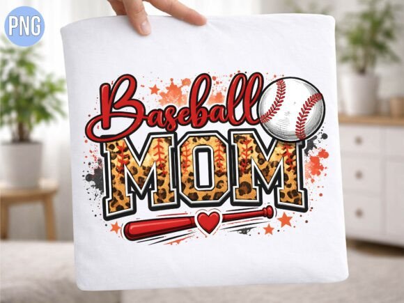 Integrating the Baseball Mom Leopard Print Heart PNG into Your Creative Workflow