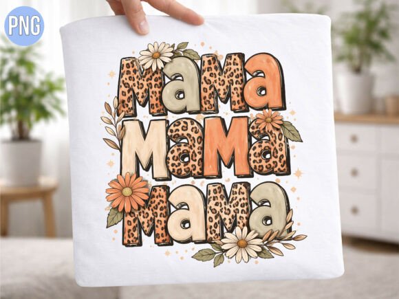 Integrating the Retro Mama Floral Leopard Pattern PNG into Your Creative Workflow