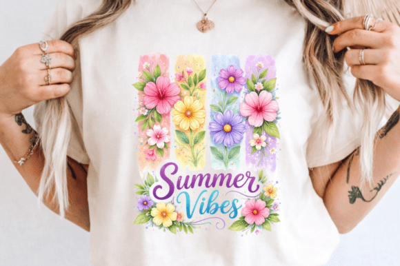 Summer Vibes Blue Daisy Floral PNG: Elevating Modern Sublimation Design