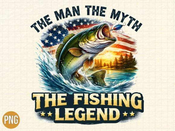 Unleashing Creativity with The Fishing Legend Man the Myth PNG