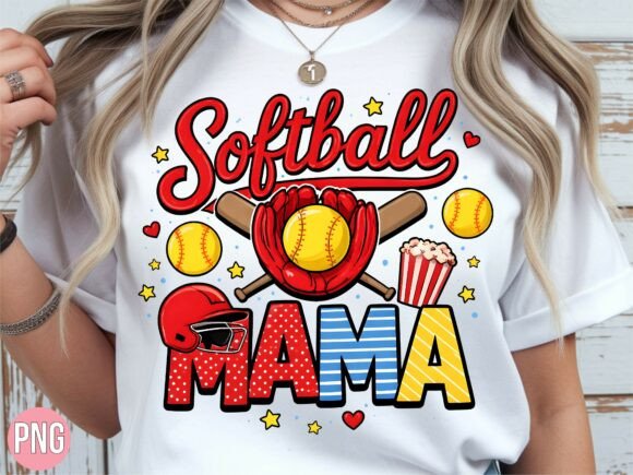 Unlocking Creative Potential with Softball Mama Colorful Pattern Art PNG