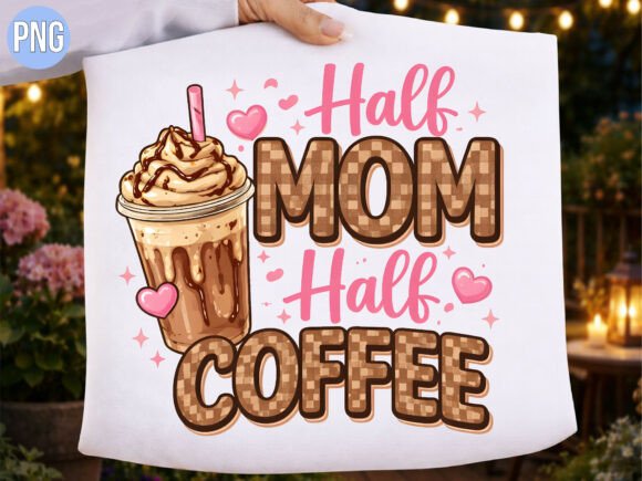 Unlocking Creative Potential with the Half Mom Half Coffee Frappe PNG Design