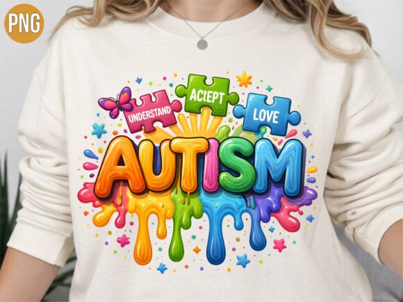 Unlocking Creativity with the Autism Awareness Colorful Paint Drip PNG