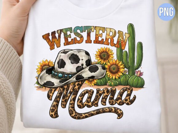 Western Mama Leopard Cowgirl Hat PNG