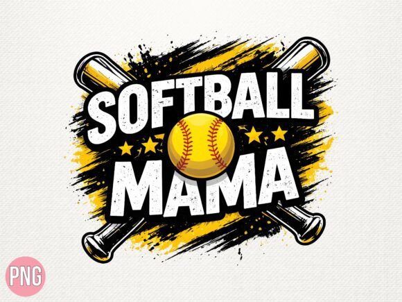 Why Softball Mama Distressed Sports Art PNG Is the Perfect Touch for Your Next Creative Project